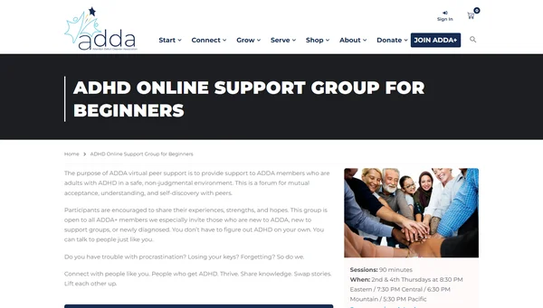 ADHD Support Group (ADDA)