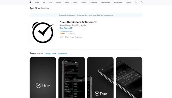 Due - Reminders & Timers