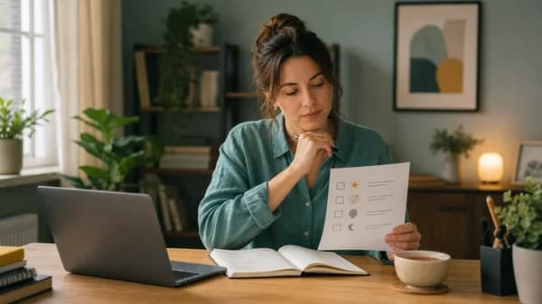 Adulto che esamina un’autoverifica ADHD