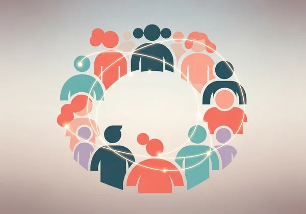 A diverse group of people engaged in a supportive and open discussion in a comfortable space.