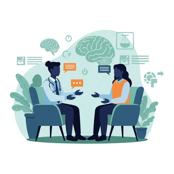 Professional clinical ADHD diagnosis consultation concept
