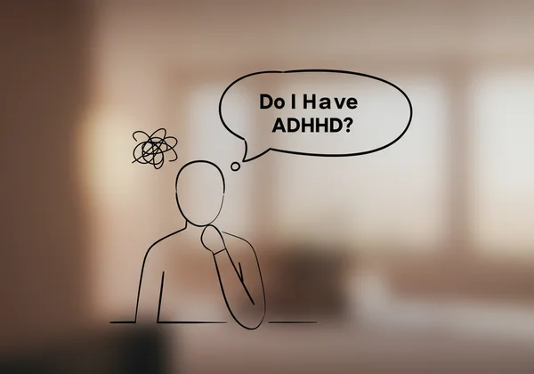 Person thinking "Do I have ADHD?" with a confused expression